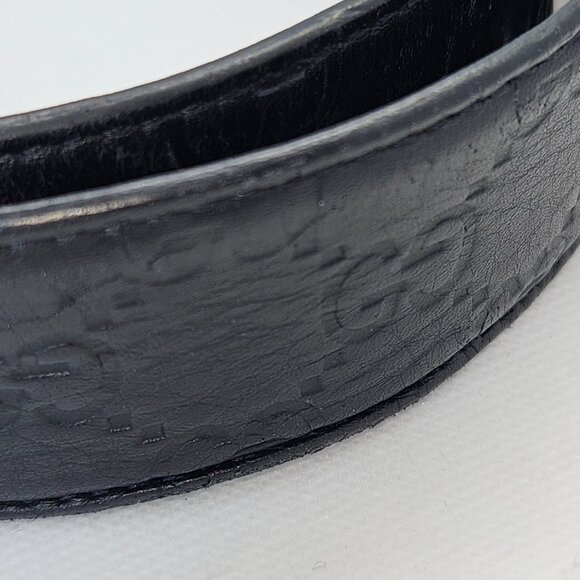 Gucci Black leather Guccissima Belt - Picture 4 of 9